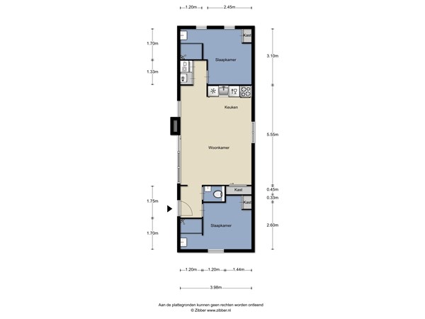 Floorplan - Nieuwesluisweg 1A1033, 4511 RG Breskens